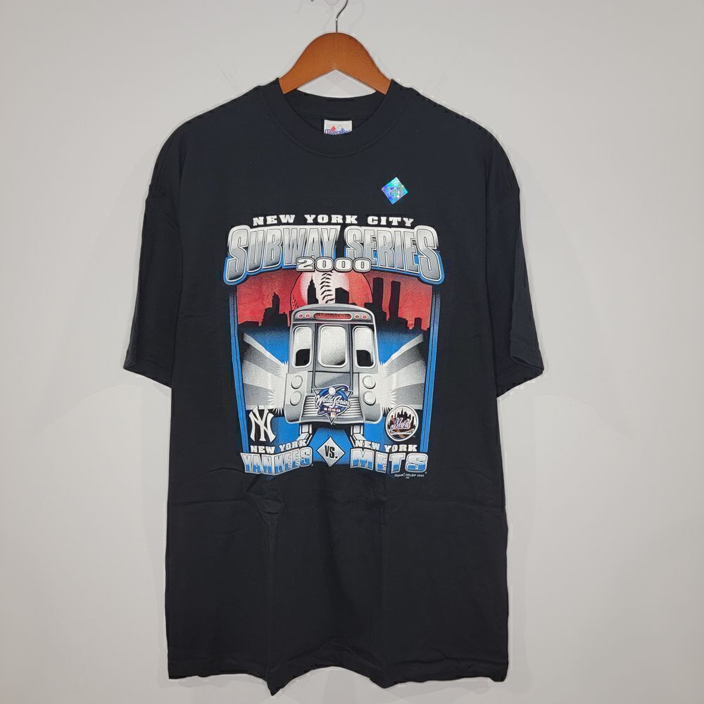 VTG 2000 World Series Subway‎ Series T-Shirt Men's L Large Majestic Deadstock